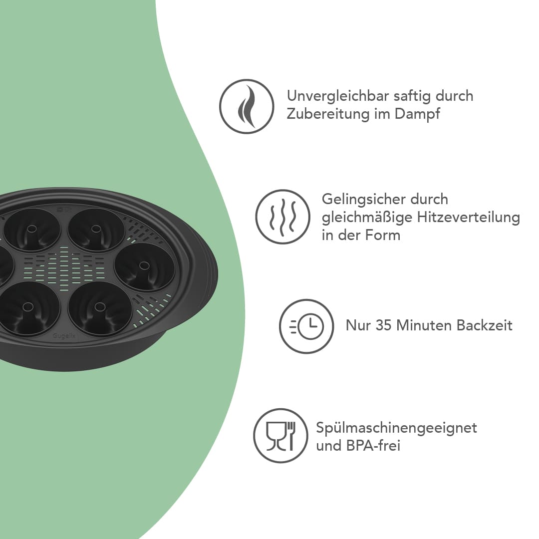 Gugelix - Mini-Gugelhupfform für Varoma für TM6, TM5, TM31