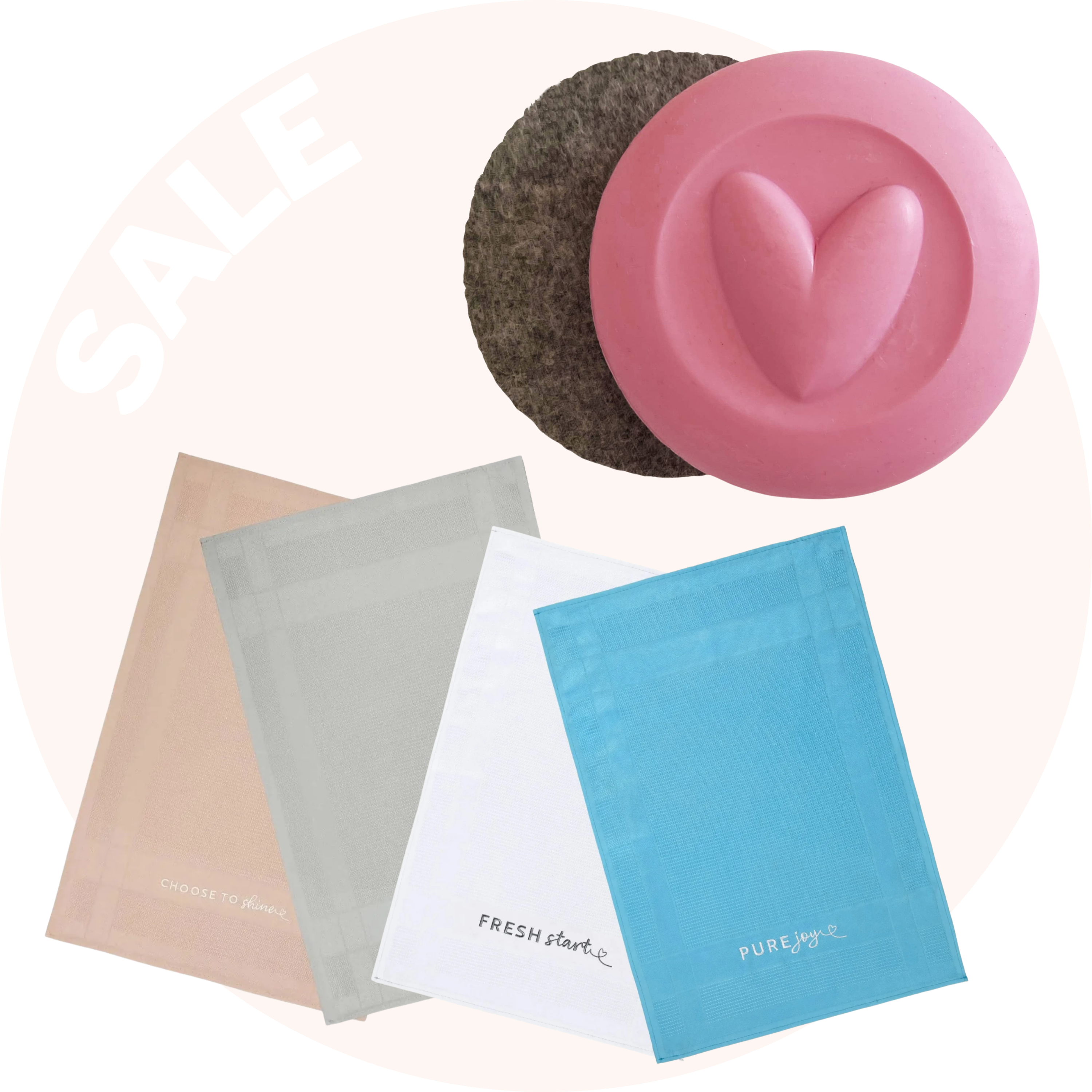 Pink Sunrise Seife & Mikrofasertücher | food with love Edition
