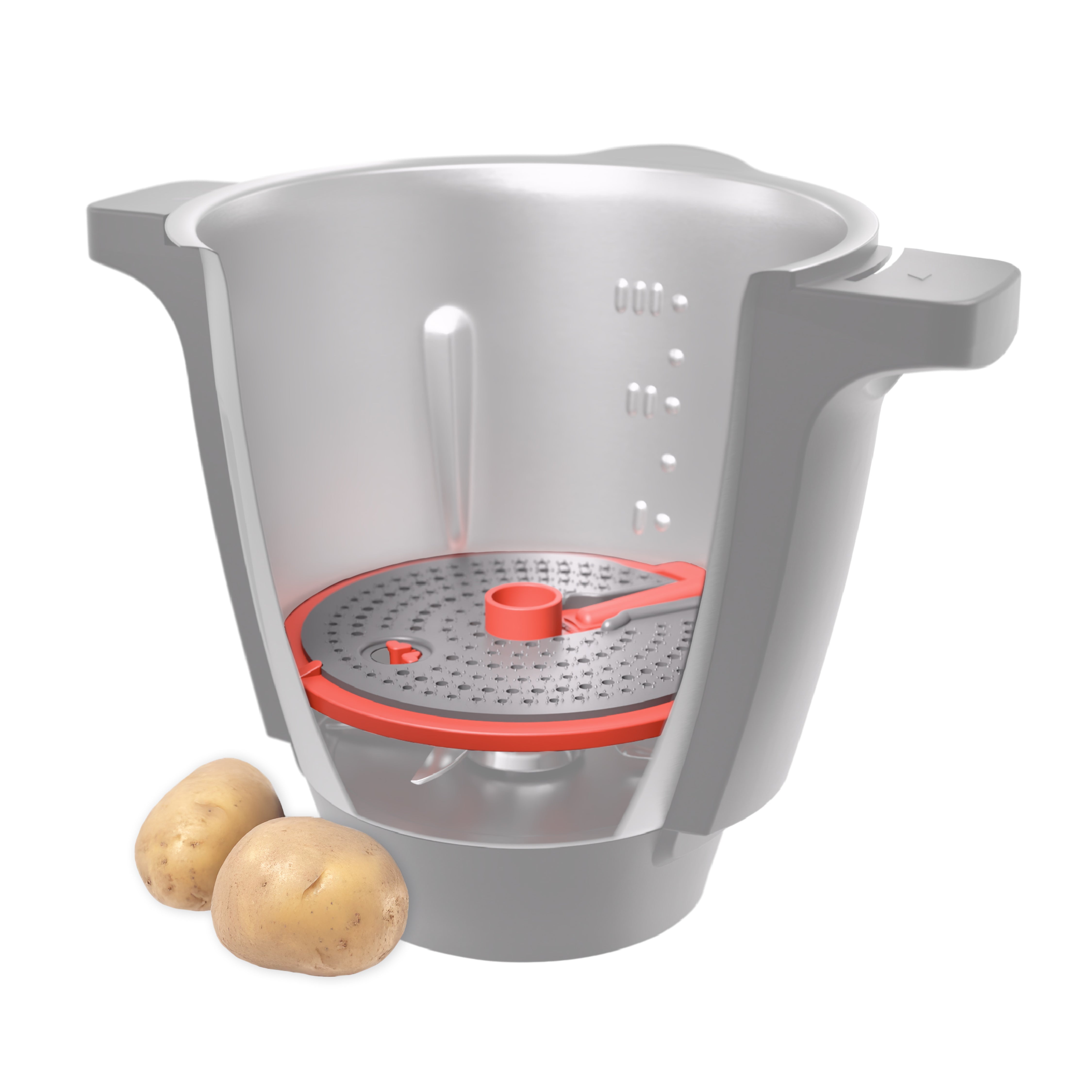 WunderPeeler® (mit Träger) | Kartoffelschäler-Aufsatz für Monsieur Cuisine