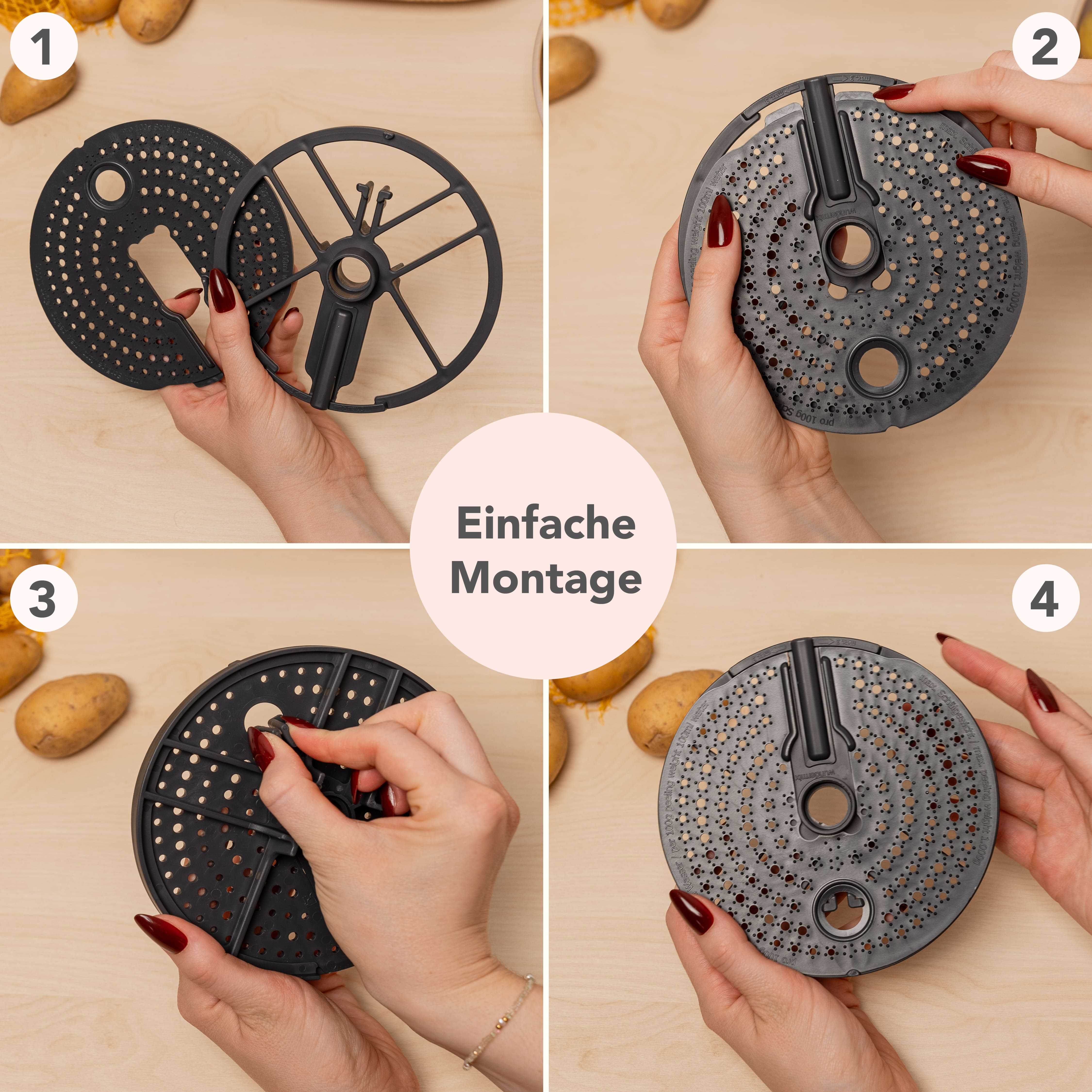 WunderPeeler® (ohne Träger) | Kunststoff-Reibscheibe zum Kartoffel schälen