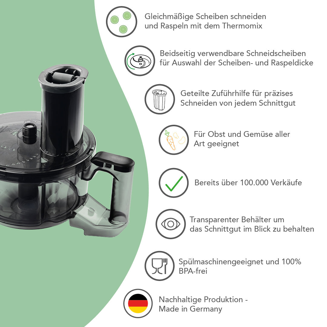 WunderSlicer® V2 | Gemüseschneider für Thermomix TM6, TM5