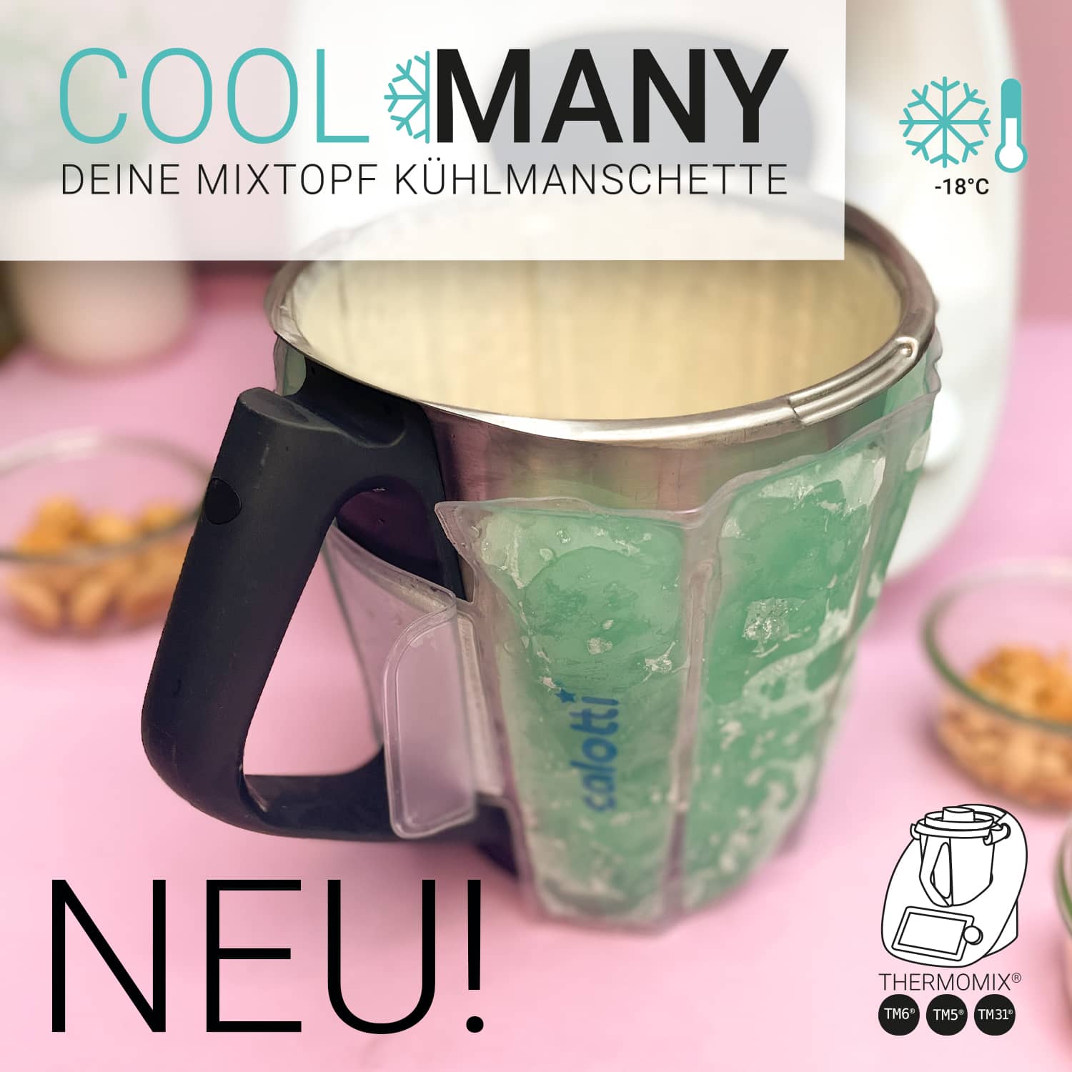 Calotti® Cool Many | Mixtopf-Kühlmanschette für Thermomix TM6, TM5, TM31