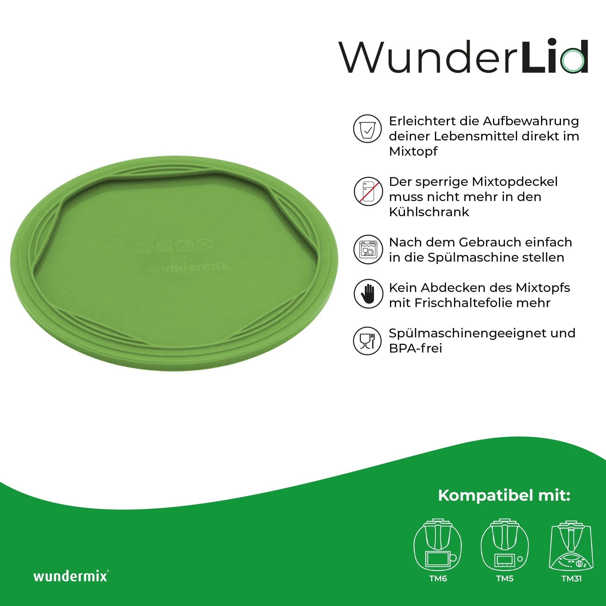 WunderLid® | Silikondeckel für Thermomix-Mixtopf  TM7, TM6, TM5, TM31